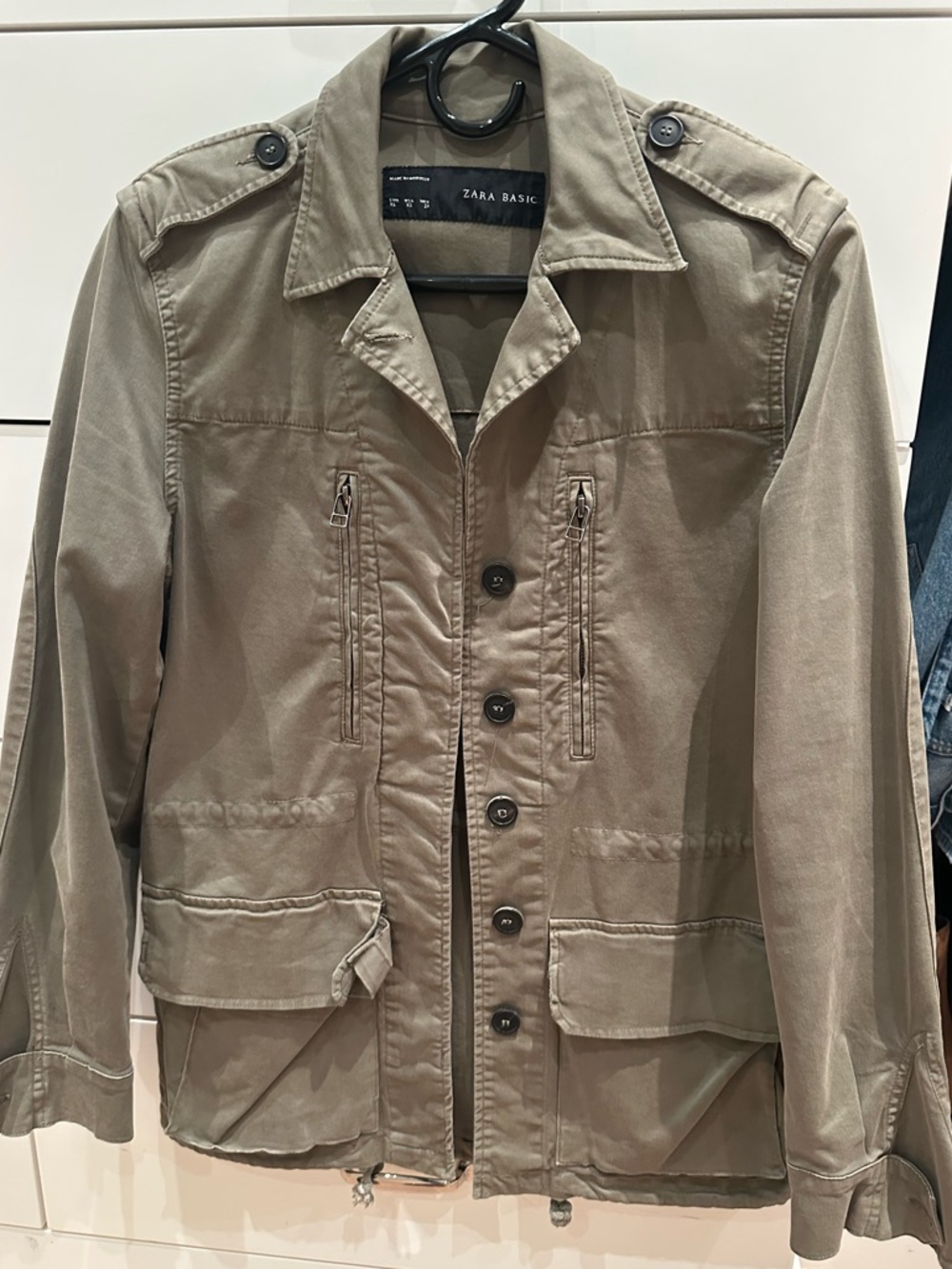 Zara Women twill Army Field Jacket XS